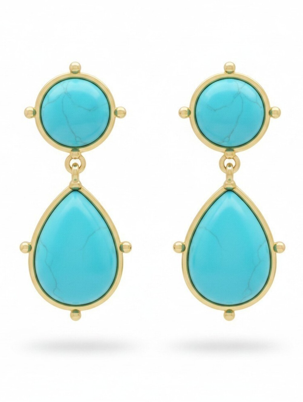 🩵▪️Camila Coelho▪️ Gorgeous Reconstituted Turquoise Drop Earrings